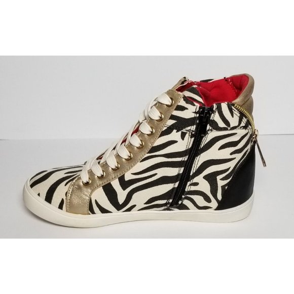 PRIMADONNA COLLECTION WOMEN'S ZEBRA PRINT CANVAS SNEAKERS EURO SIZE 36 NEW IN BO - Picture 3 of 12